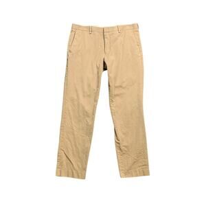 J Crew Pants Mens 34 Parchment Cotton Blend Ludlow SLIM Stretch Chino Flat Front